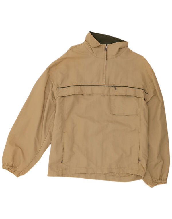 Timberland Mens Pullover Rain Jacket UK 40 Large Beige Nylon