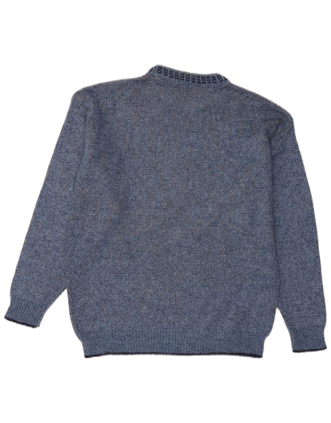 St Michael Herren-Pullover mit Rundhalsausschnitt, klein, blau, geometrisches Acryl