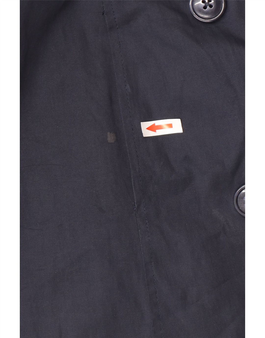 Naf Naf Womens Trench Coat IT 48 XL Navy Blue Cotton
