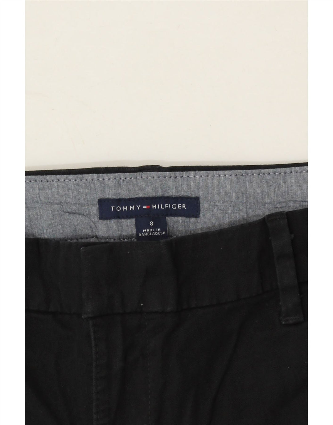 TOMMY HILFIGER Womens Chino Shorts US 8 Medium W32  Black Vintage Tommy Hilfiger and Second-Hand Tommy Hilfiger from Messina Hembry 