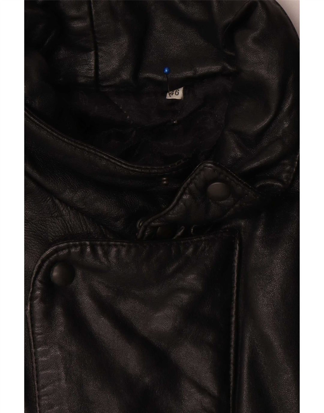 Vintage Herre Bomber Læderjakke UK 46 3XL Sort Læder