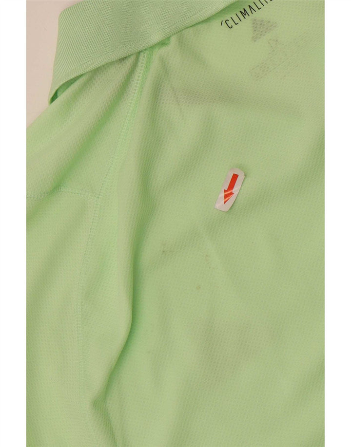 Adidas Mens Climalite Polo Shirt XL Green Polyester