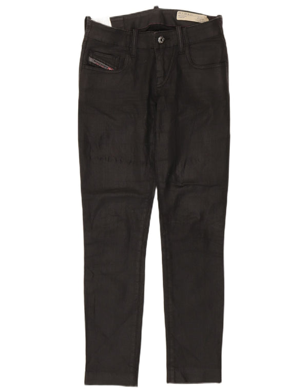 Diesel Damen Grupee Low Waist Super Slim Skinny Jeans W25 L26 Schwarze Baumwolle