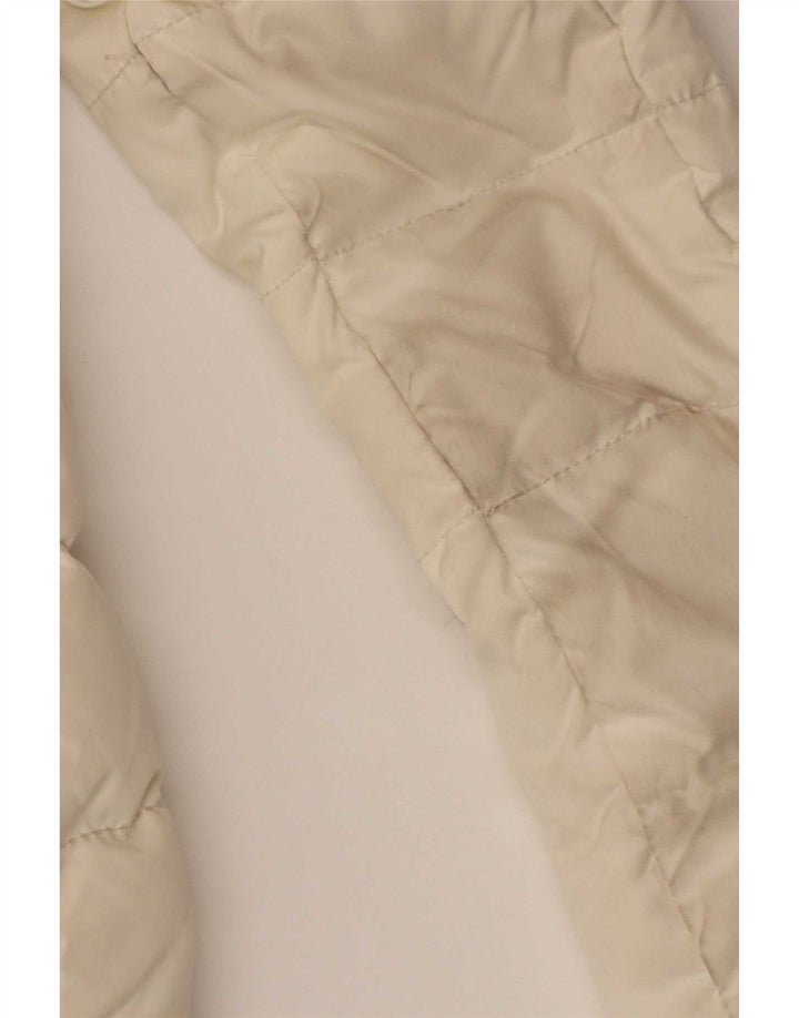 Tommy Hilfiger Chaqueta acolchada para mujer UK 14 Mediana Off White Poliéster