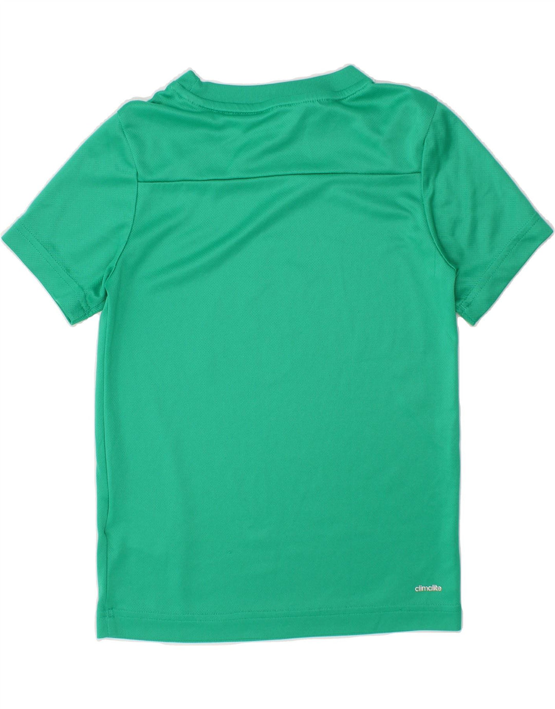 ADIDAS Boys Climalite Graphic T-Shirt Top 7-8 Years Green Polyester Vintage Adidas and Second-Hand Adidas from Messina Hembry 