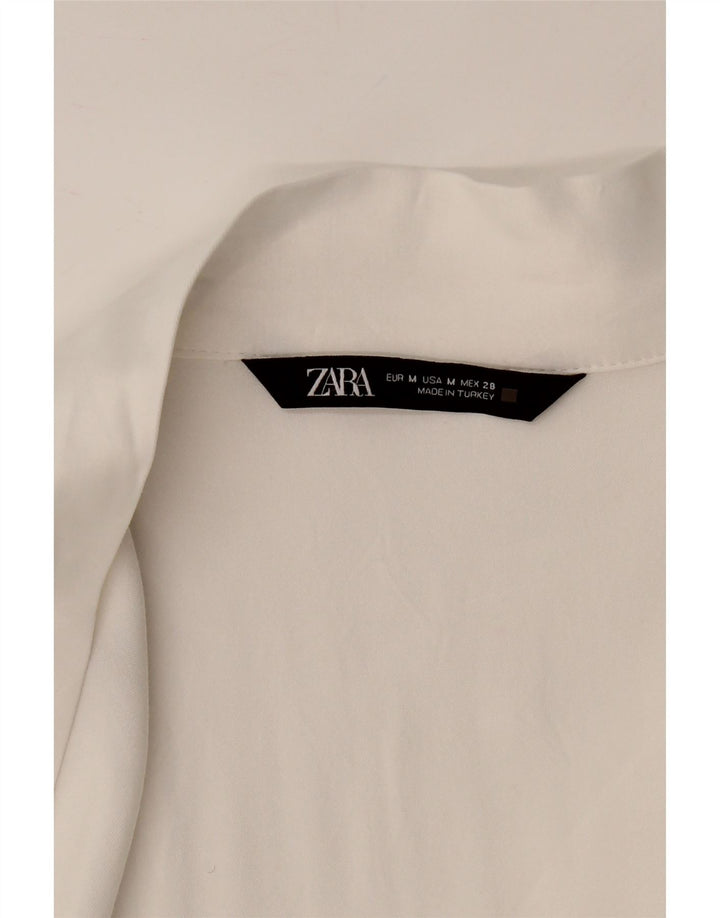 ZARA Womens Cardigan Top UK 14 Medium White Vintage Zara and Second-Hand Zara from Messina Hembry 
