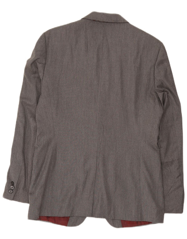 Zara Herre 2-knaps blazerjakke UK 38 Medium Grey Viscose