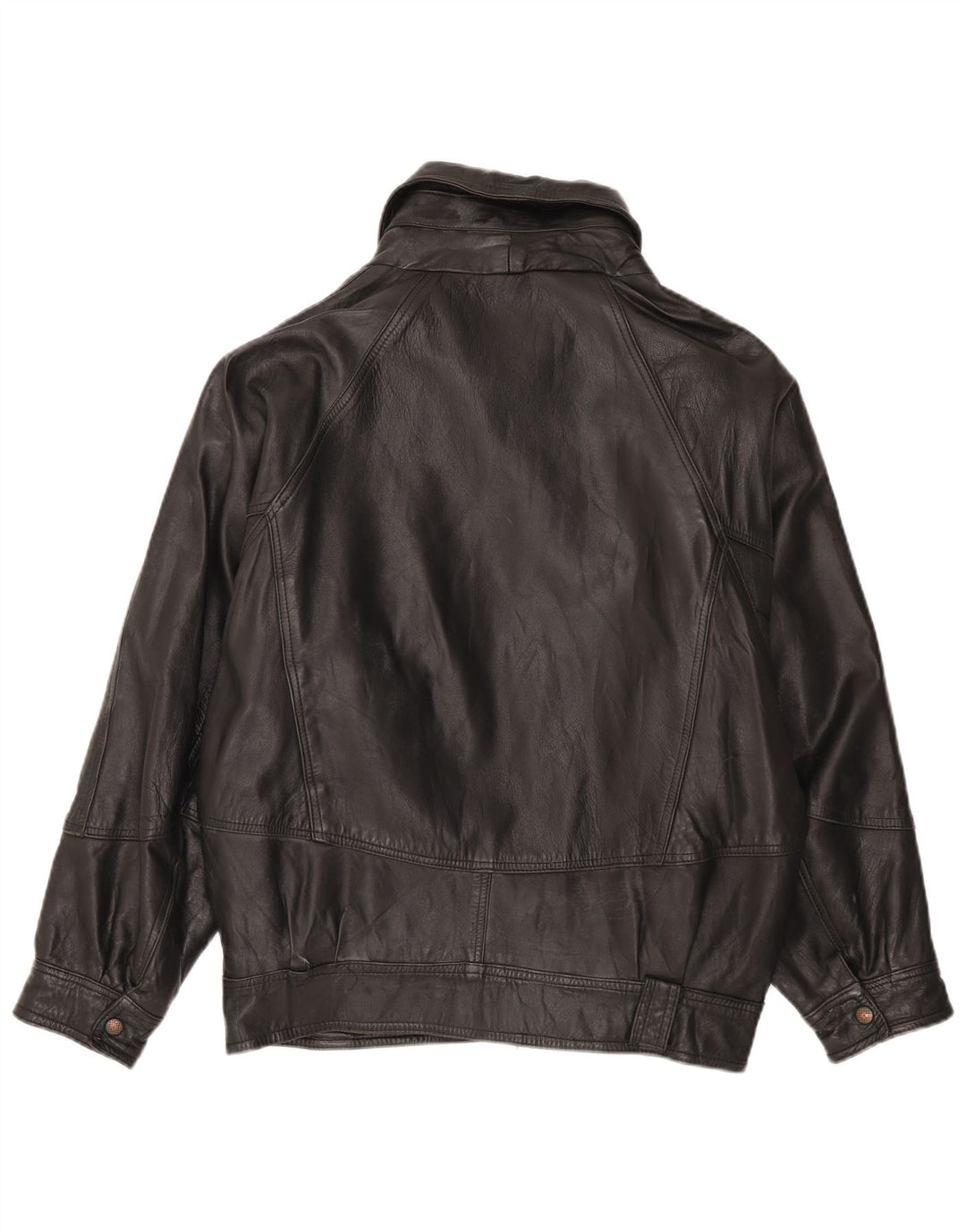 Vintage Mens Leather Jacket UK 42 XL Black Leather