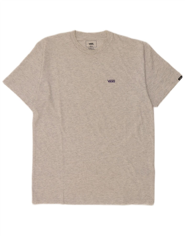 Vans Mens Classic Fit T-Shirt Top Medium Grey Flecked Cotton