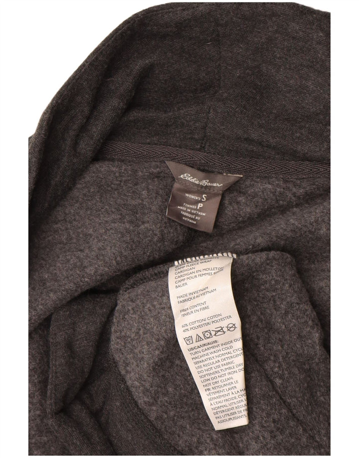 Eddie Bauer Damen-Strickjacke, übergroß, offen, Gr. 10, Größe S, Grau, Baumwolle