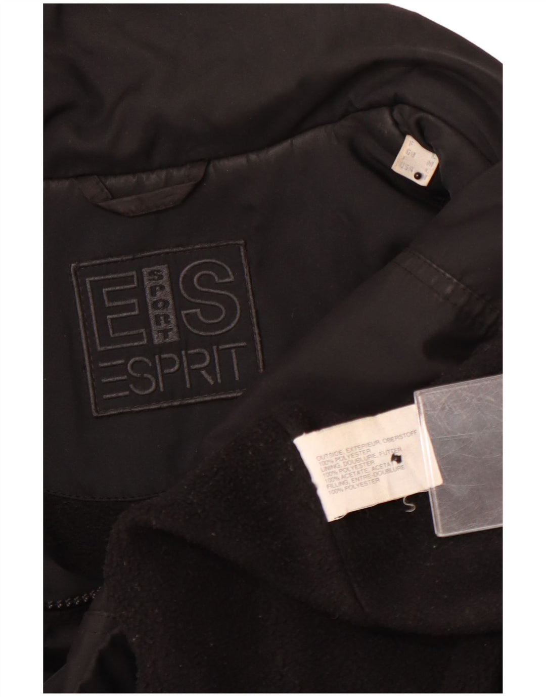 ESPRIT Herre Windbreaker Jacket UK 38 Medium Sort Polyester