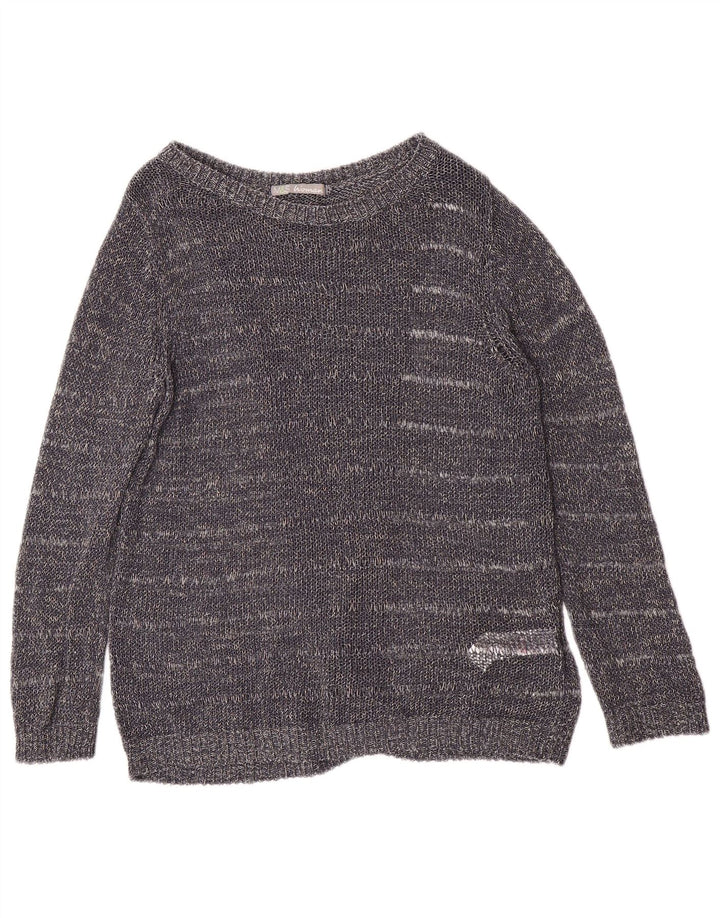 Marks & Spencer Damen-Pullover mit U-Boot-Ausschnitt, Gr. 12, mittleres Marineblau