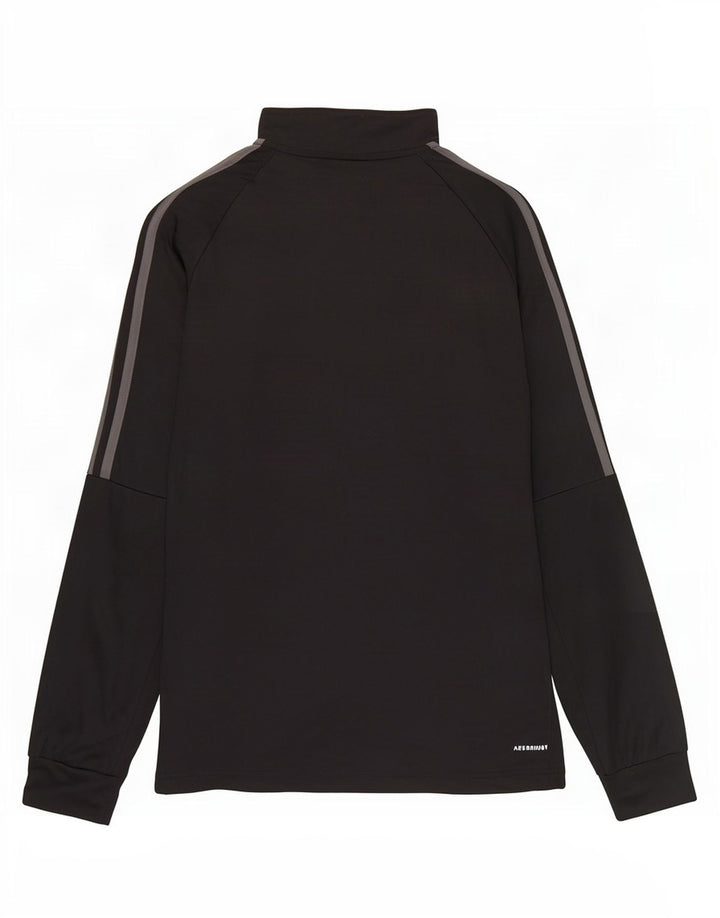Adidas Herre Aeroready Zip Neck Pullover Træningsdragt Top Stor Sort Polyester