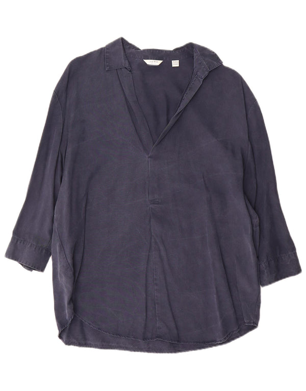 Bluză supradimensionată Jack Wills pentru femei cu mâneci 3/4, UK 6 XS, bleumarin, Lyocell