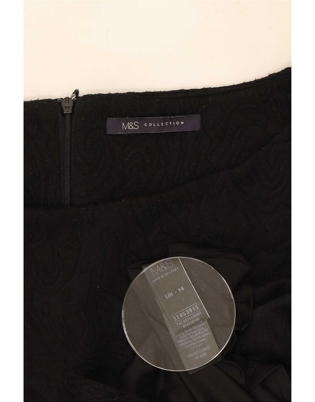 Marks & Spencer Vestido tubo para mujer UK 44 Mediano Negro Paisley Poliéster