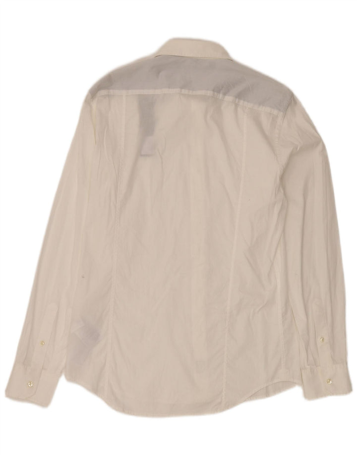 REPLAY Mens Shirt Medium White Cotton