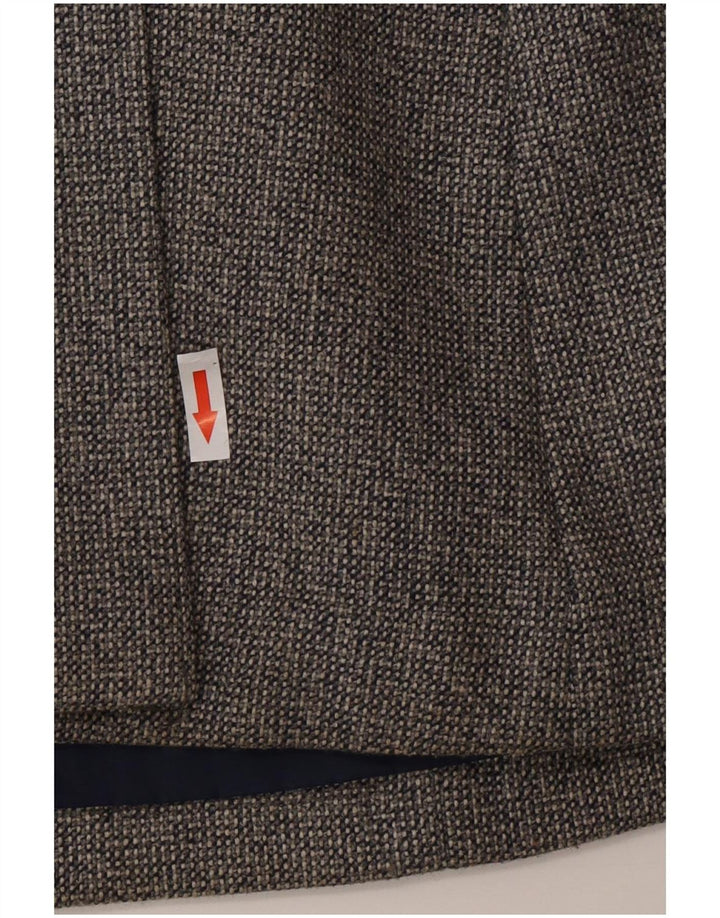 Vintage Womens Double Breasted Coat UK 10 Small Grey Wool