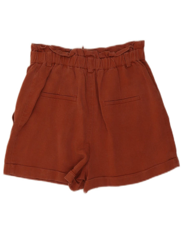 Zara Short ample taille haute décontracté pour femme XS W24 Lycra marron