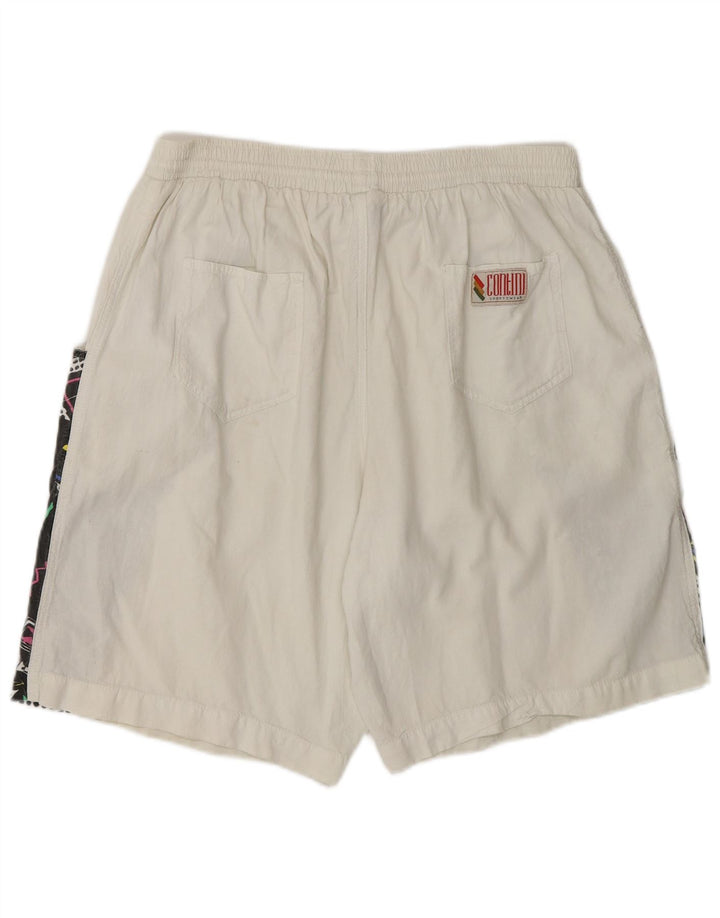Vintage Mens Sport Shorts XL White Colourblock