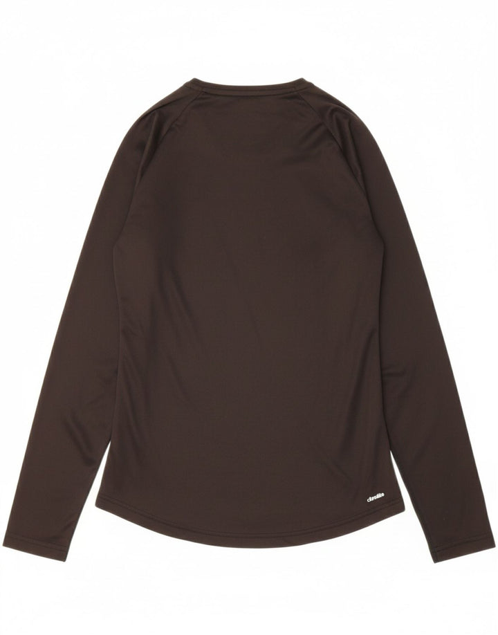 ADIDAS Womens Climalite Top Long Sleeve UK 4/6 XS Black Polyester Vintage Adidas and Second-Hand Adidas from Messina Hembry 