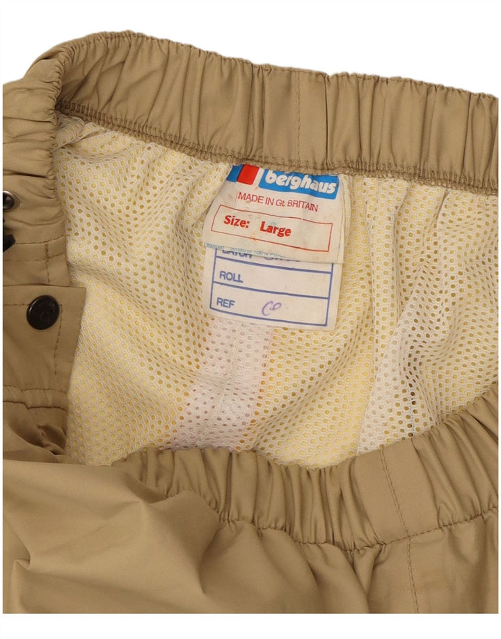 BERGHAUS Mens Tracksuit Trousers Large  Beige Polyester