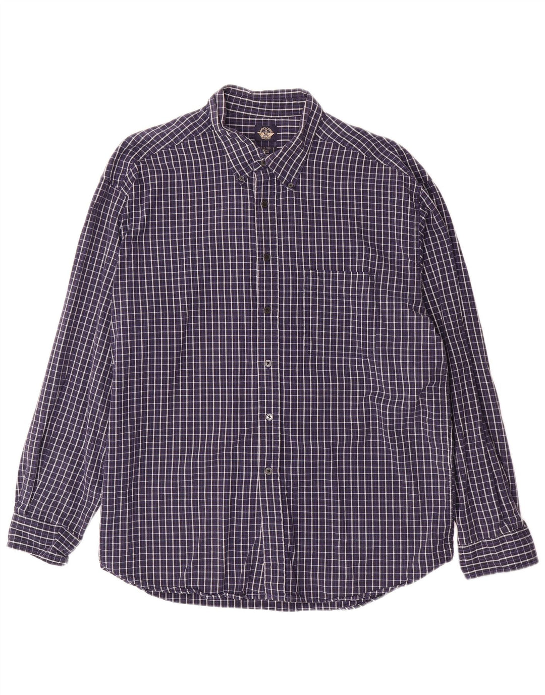 DOCKERS Herren-Flanellhemd XL, marineblau, kariert, Baumwolle