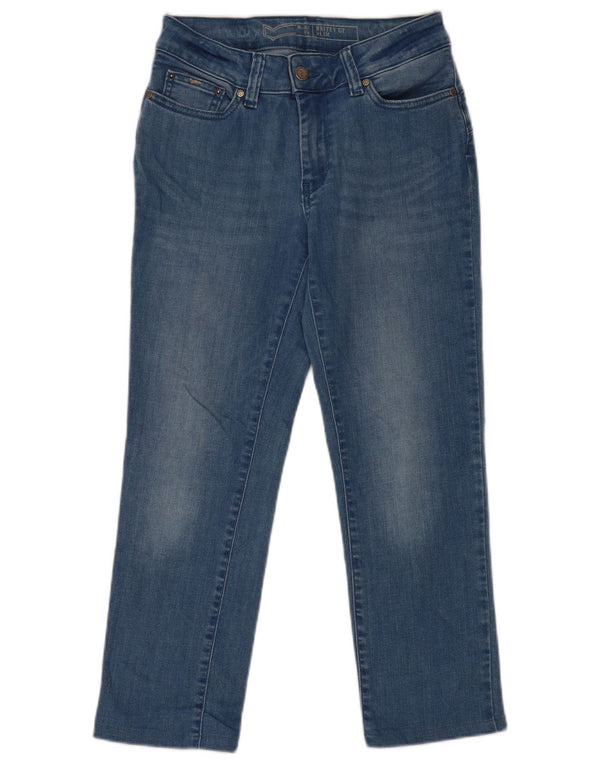Gas Damen Britty Crop Slim Jeans W25 L23 Blaue Baumwolle