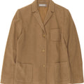 HIRSCH Womens 3 Button Blazer Jacket UK 12 Medium Beige Wool Vintage Hirsch and Second-Hand Hirsch from Messina Hembry 