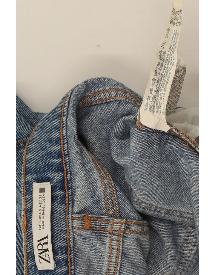 Zara Womens Denim Shorts Small W26  Blue Cotton
