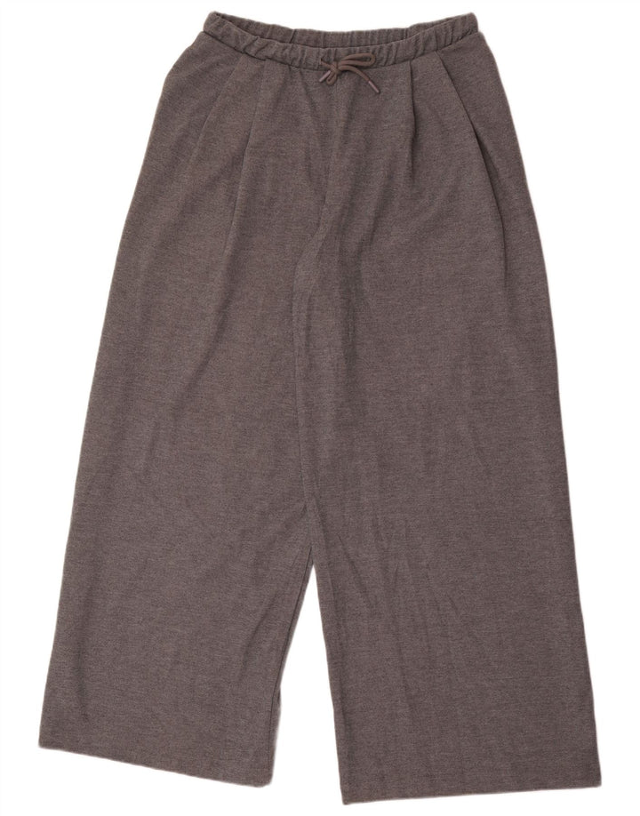 Marks & Spencer Womens High Waist Tracksuit Trousers UK 12 Medium Grey