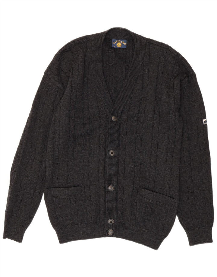 Navigare Mens Cardigan Sweater XL Grey