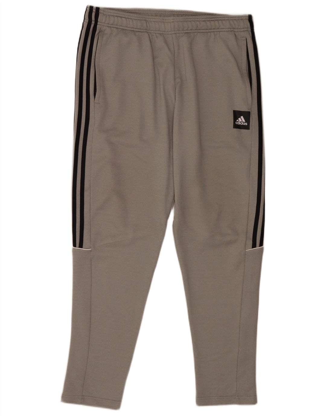 Pantaloni da tuta da uomo Adidas Large in poliestere grigio
