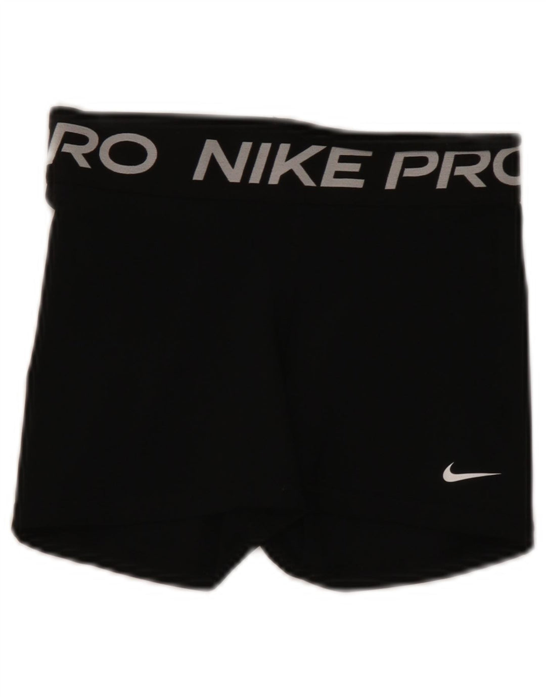 Nike Womens Dri Fit Graphic Sport Shorts UK 8 Small Black Polyester