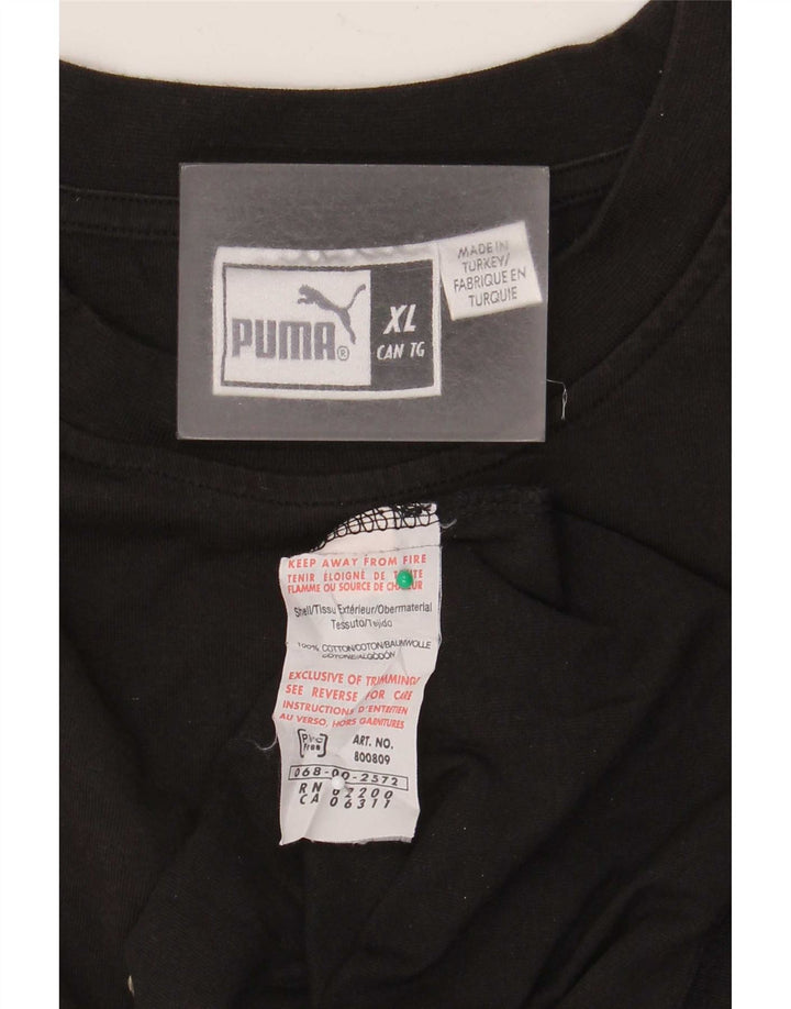 Puma Herren Graphic Top Langarm XL Schwarz Baumwolle