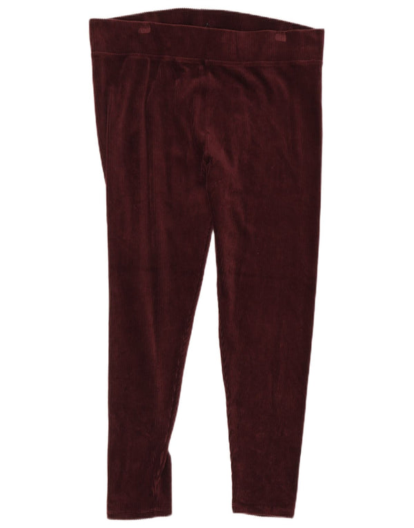 Marks & Spencer Womens Corduroy Leggings UK 18 XL Bourgogne bomuld