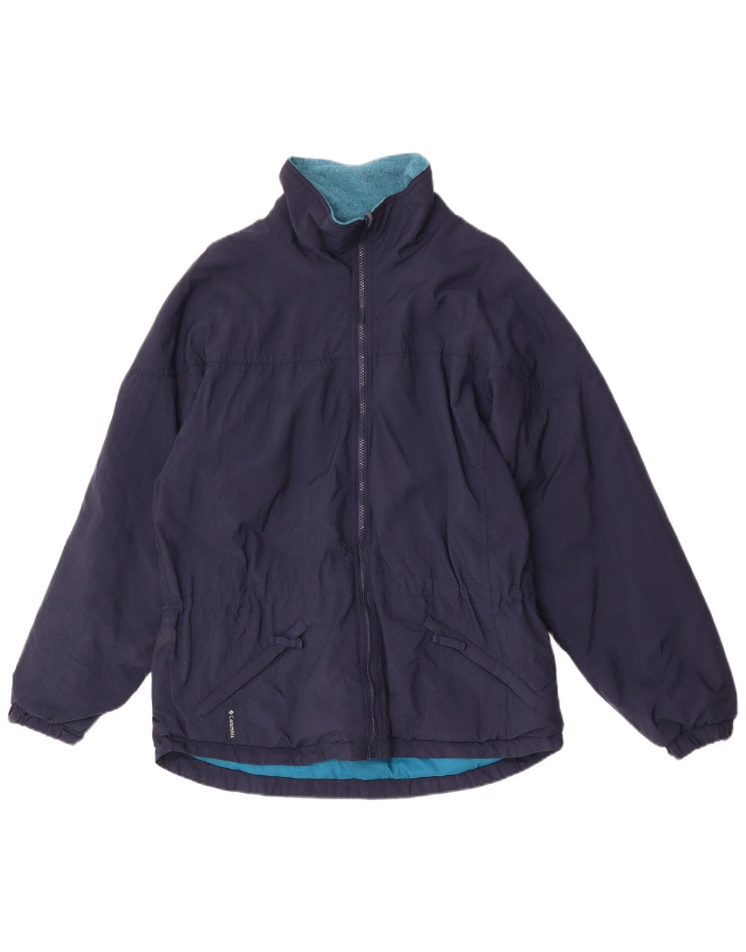 Columbia Womens Loose Fit Windbreaker Jacket UK 14 Medium Navy Blue