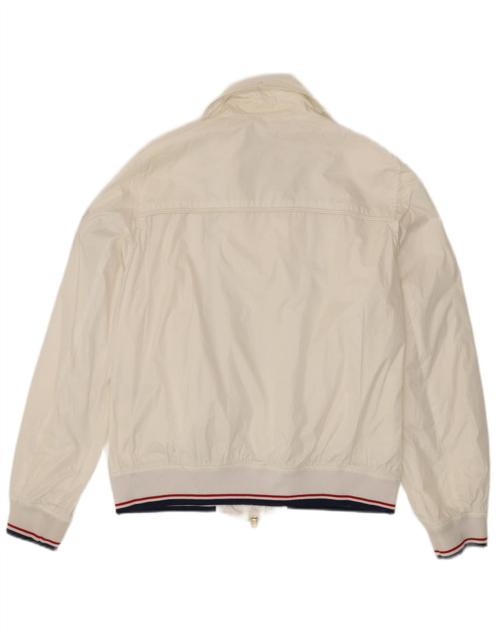 Conte of Florence grafisk bomberjakke til kvinder IT 48 XL Hvid polyamid