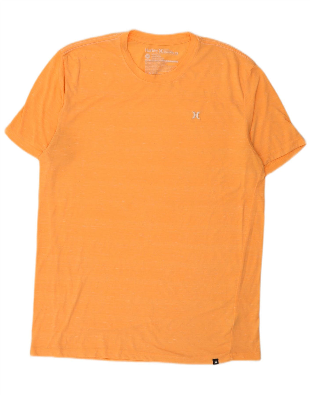 Hurley Mens Premium Fit T-Shirt Top Large Orange Polyester