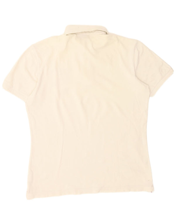 Napapijri Mens Graphic Polo Shirt XL White Cotton