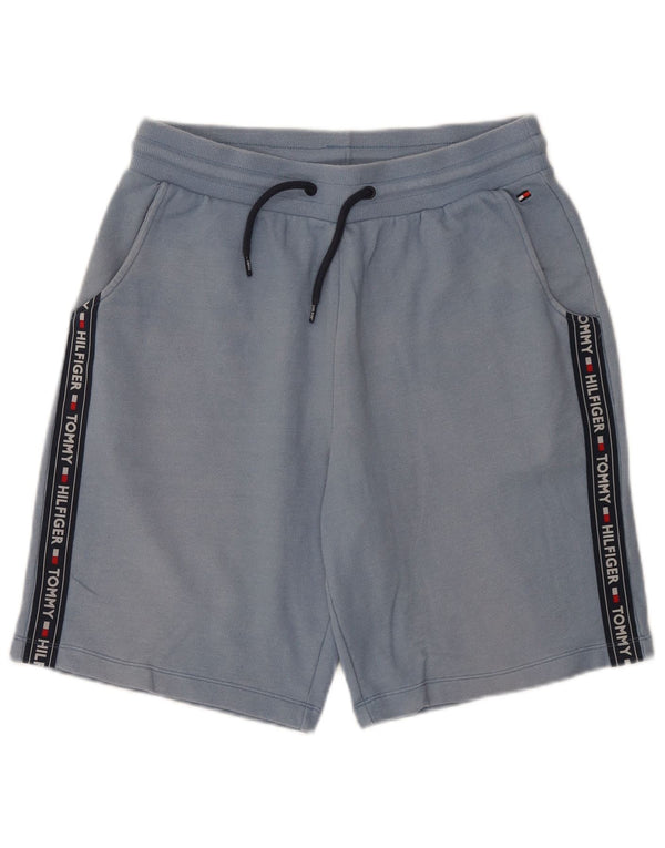 Pantaloncini sportivi grafici da uomo Tommy Hilfiger grandi in cotone blu