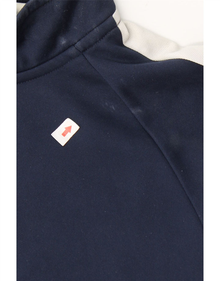 Nike Herre Dri Fit Top Langærmet med lynlåshals, medium marineblå farveblok