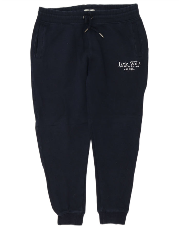 JACK & JONES Mens Graphic Tracksuit Trousers Joggers Medium Navy Blue