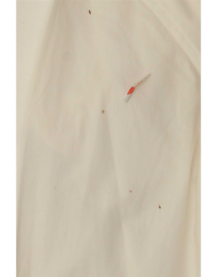 Tommy Hilfiger Mens Tailored Fitted Shirt Size 40 15 3/4 Medium Off White