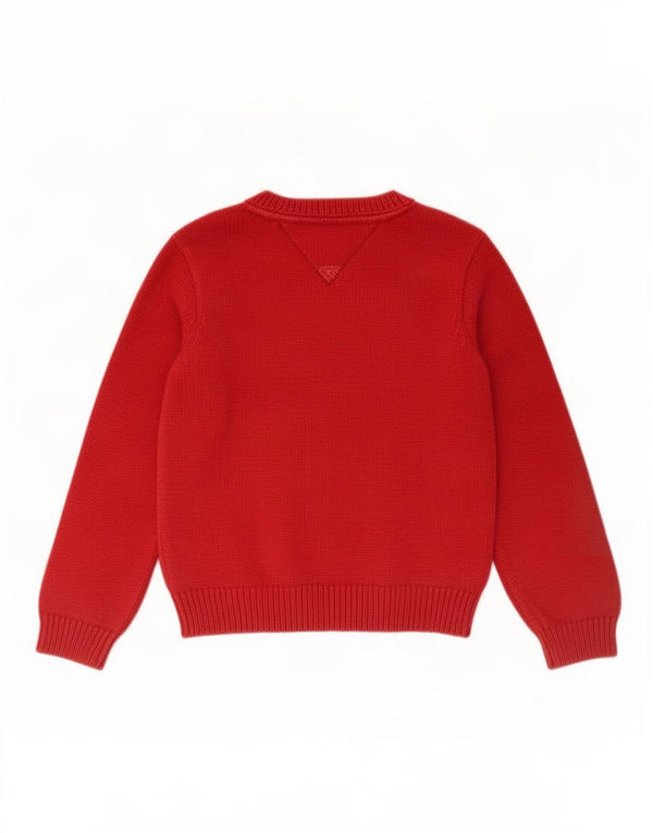 Tommy Hilfiger Boys Boat Neck Jumper Sweater 3-4 År Rød Bomuld