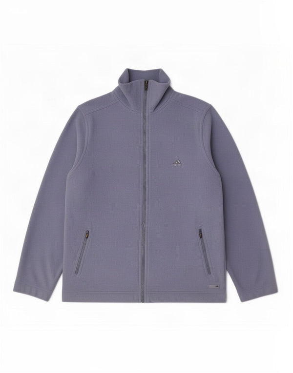 Adidas Womens Fleece Jacket UK 18 XL Blue Polyester