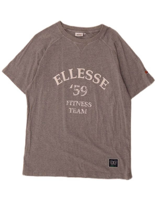 Ανδρικό γραφικό μπλουζάκι Ellesse Top Large Grey Flecked Cotton