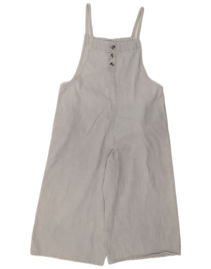 Zara Dame Denim Playsuit UK 16 Large Blue Cotton
