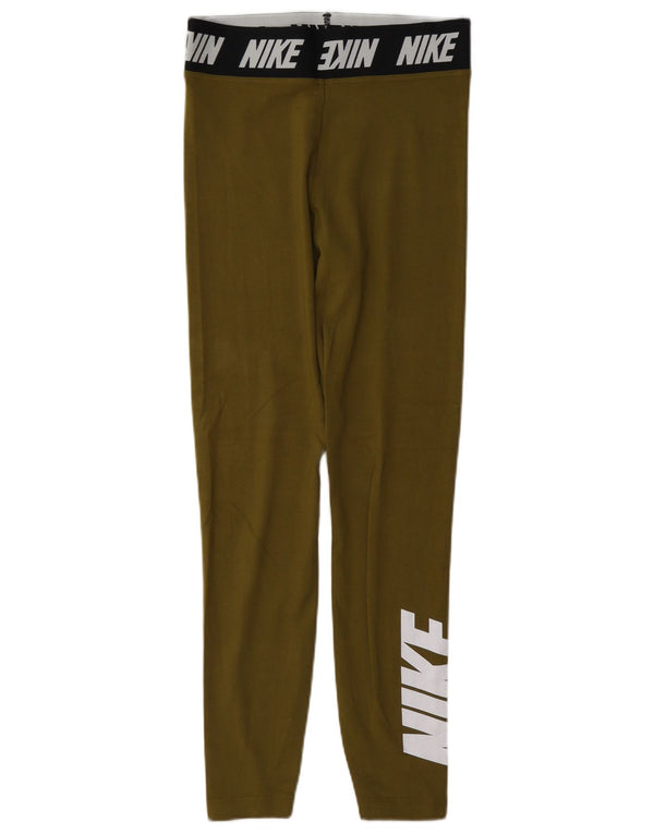 Nike ženske grafičke tajice UK 10 Small kaki pamuk u boji