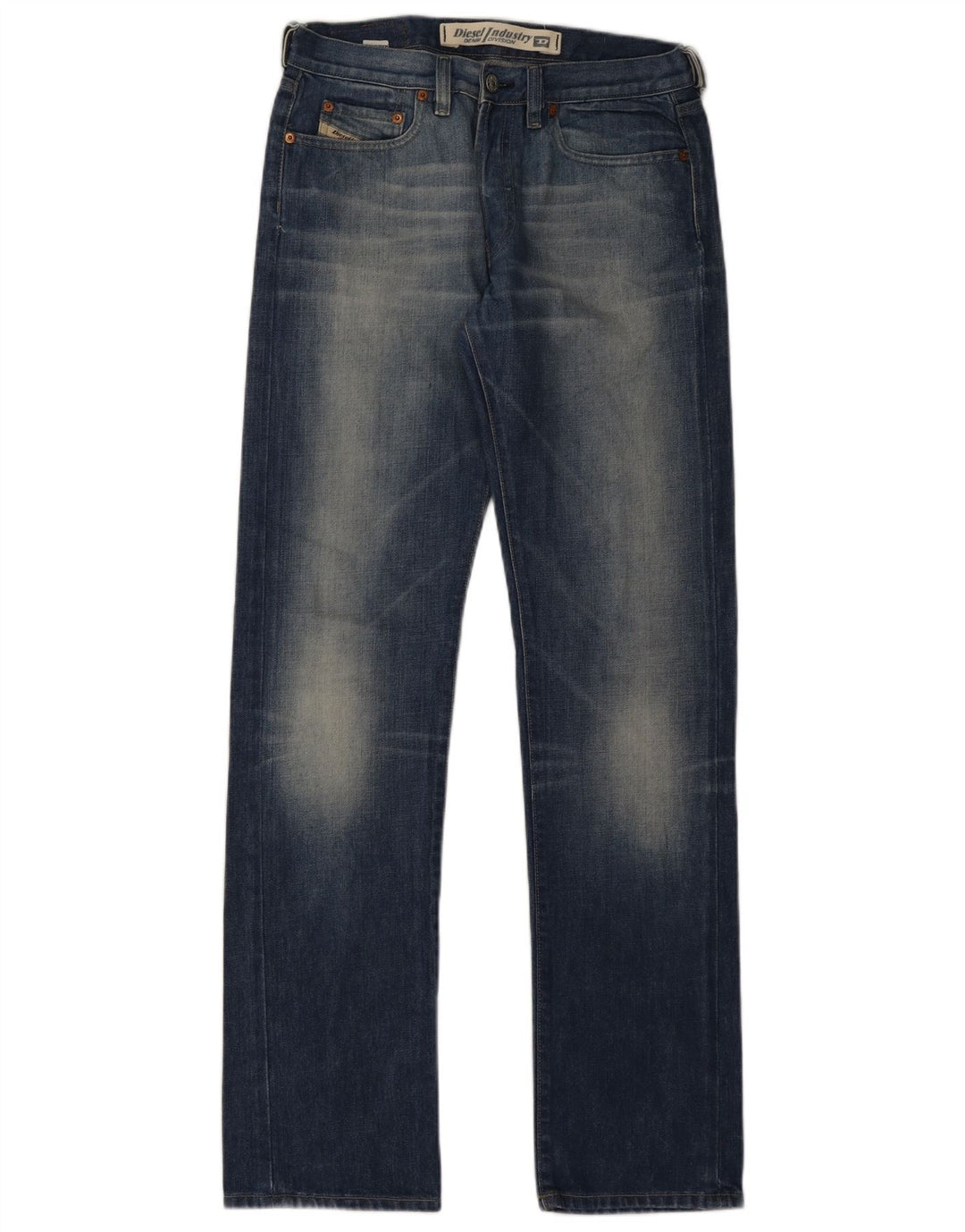 Diesel Mens Straight Jeans W29 L33 Blue Cotton