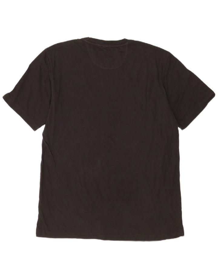 Adidas Mens T-Shirt Top Large Black Cotton